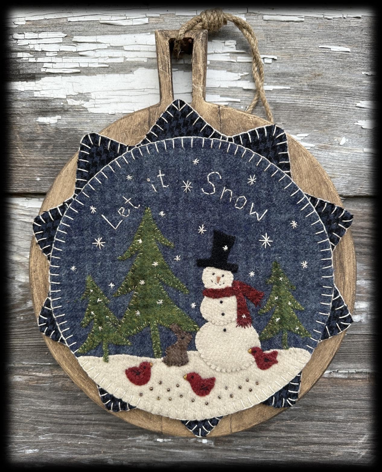 Let It Snow Wool Applique Kit (includes pattern)