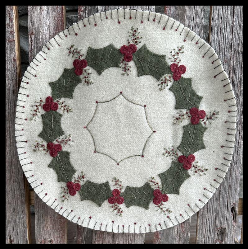 Holly Berry Thyme Precut Wool Kit (includes pattern)
