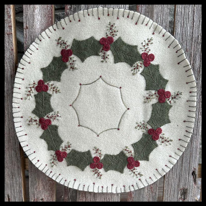 Holly Berry Thyme Precut Wool Kit (includes pattern)